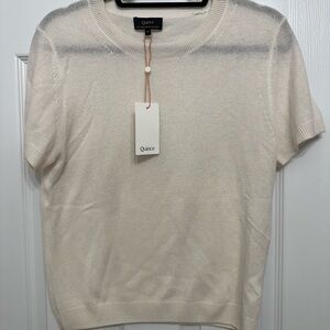 Quince Women's Elegant Ivory Short Sleeve Tee